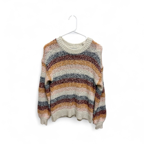 Madewell Sweaters - Madewell Baez Striped Colorful Pullover Sweater Size XXS Wool/Alpaca/Cotton
